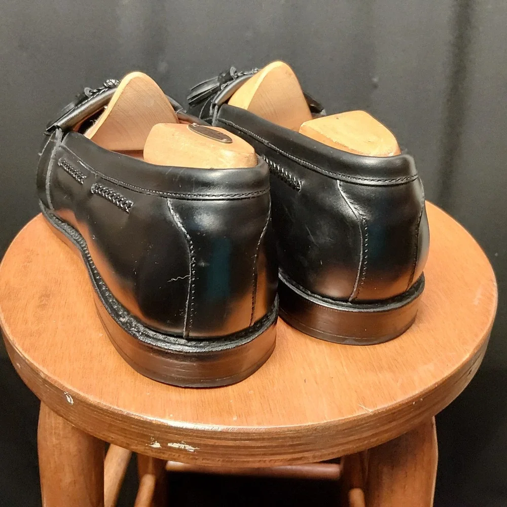 Allen Edmonds Cody Black Woven Tassel Kiltie Loafers Mens 14 E Made in USA 1809